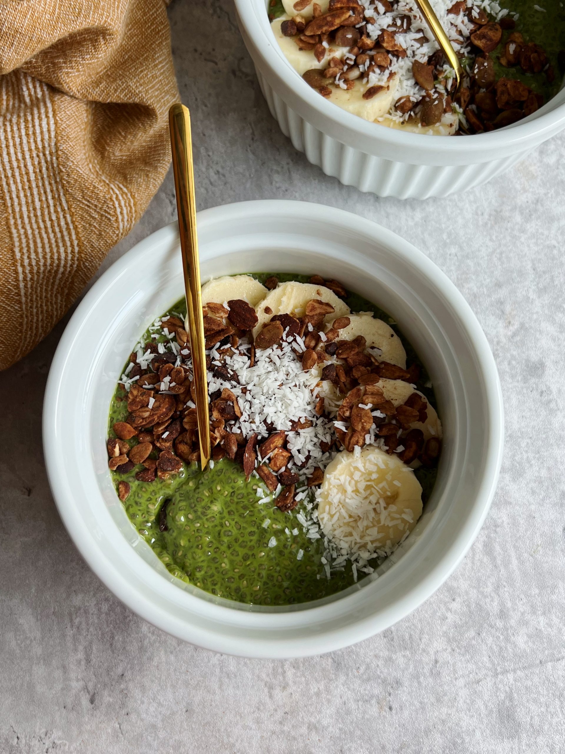 matcha chia pudding