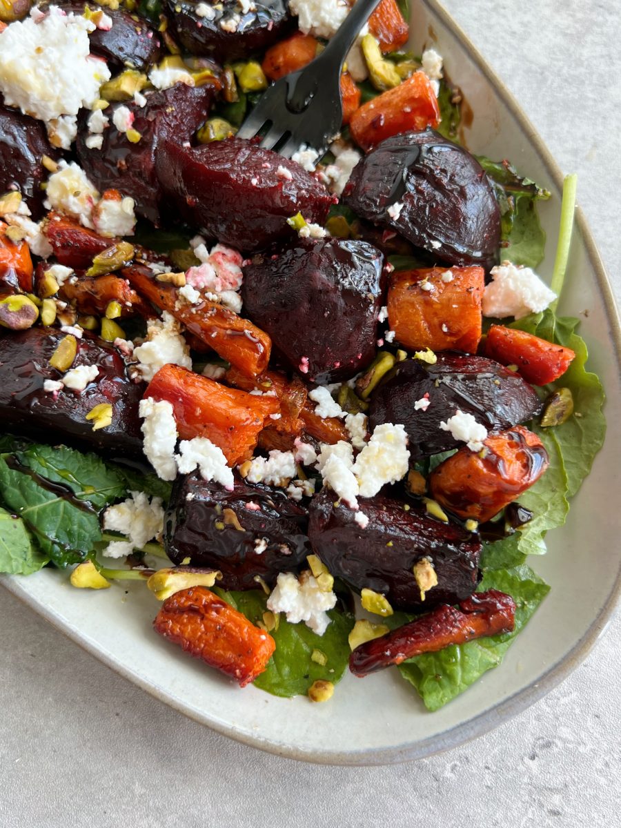 roasted beet and carrot salad