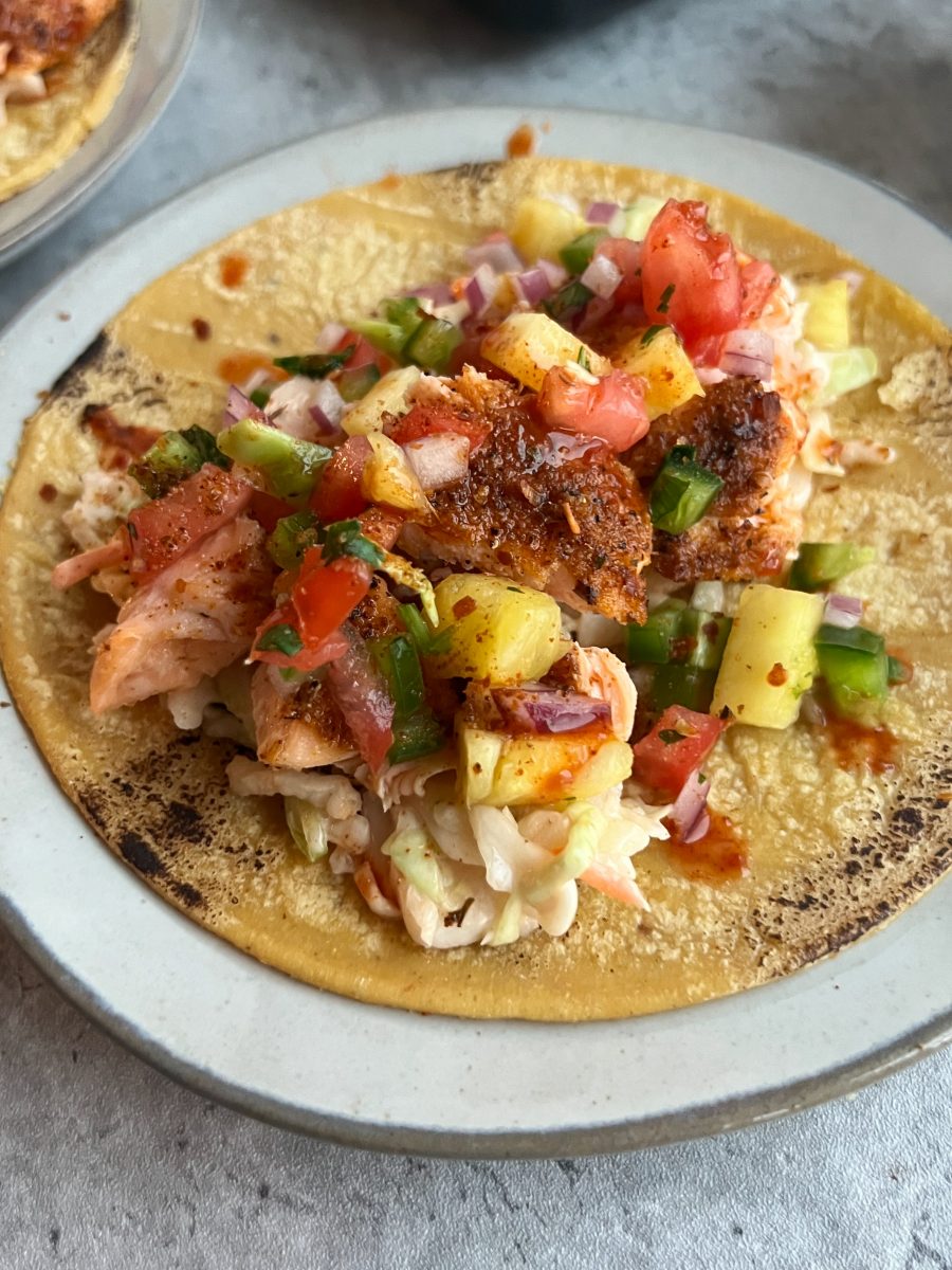 Salmon Tacos with Pineapple Salsa
