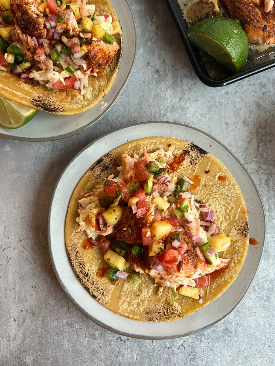 salmon tacos