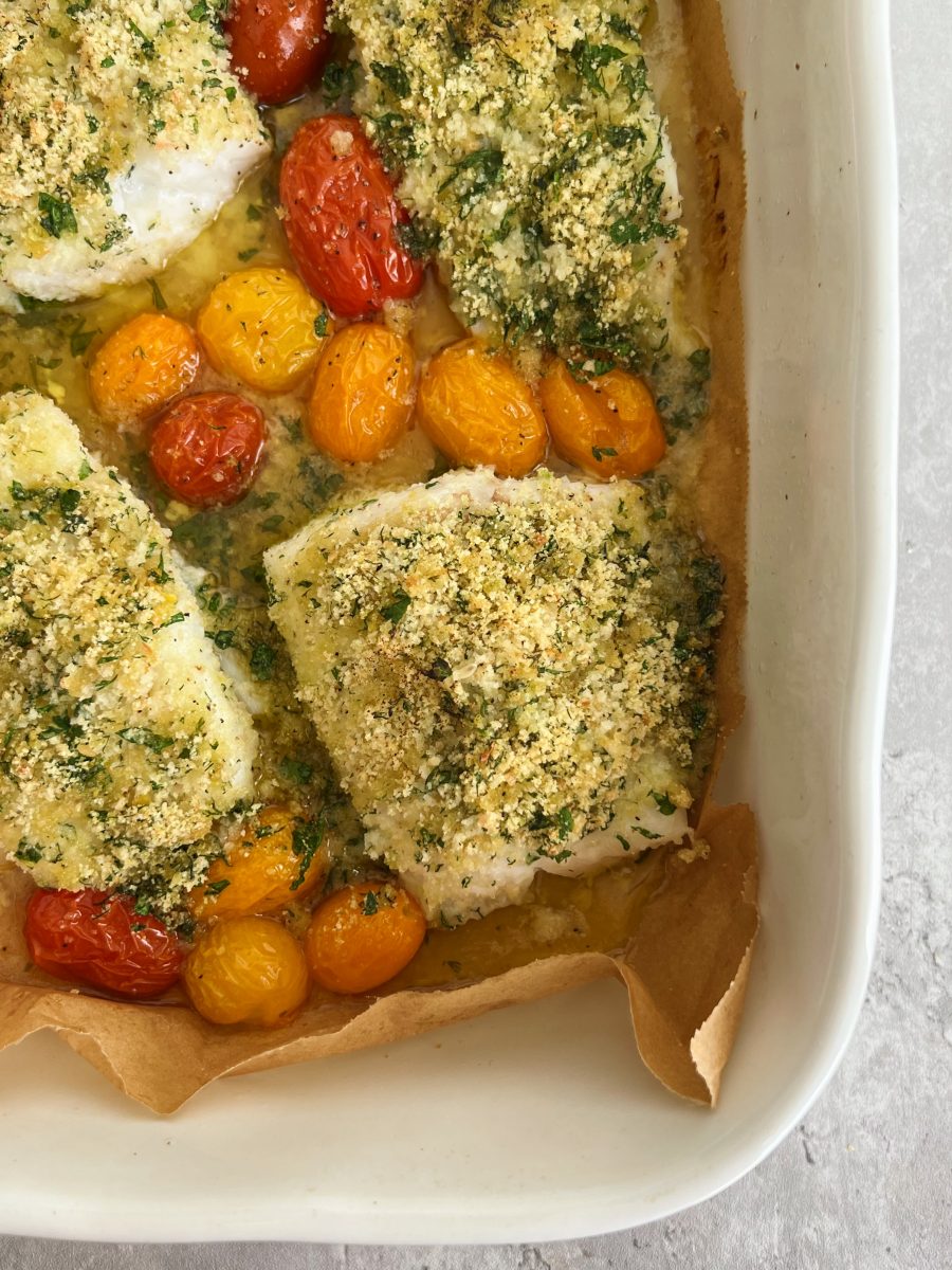herb crusted cod