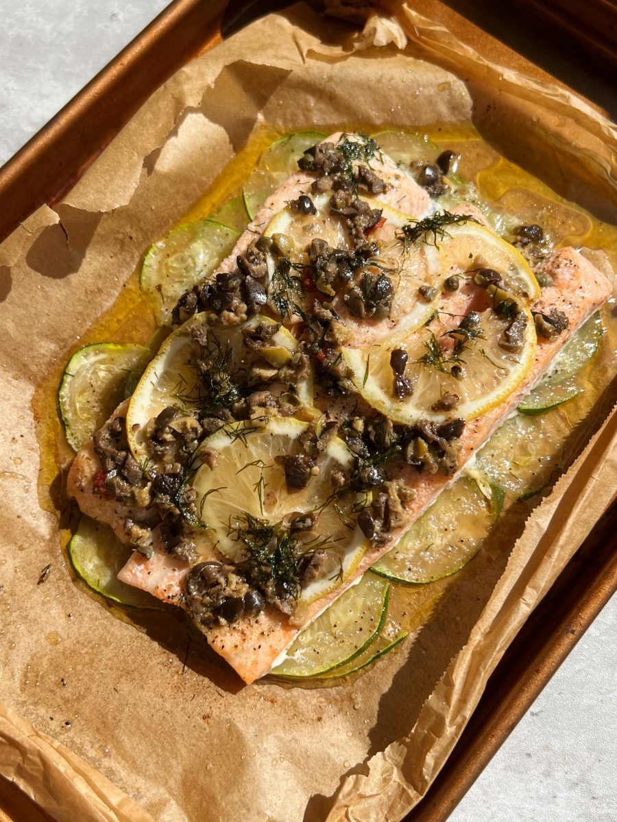 salmon in parchment