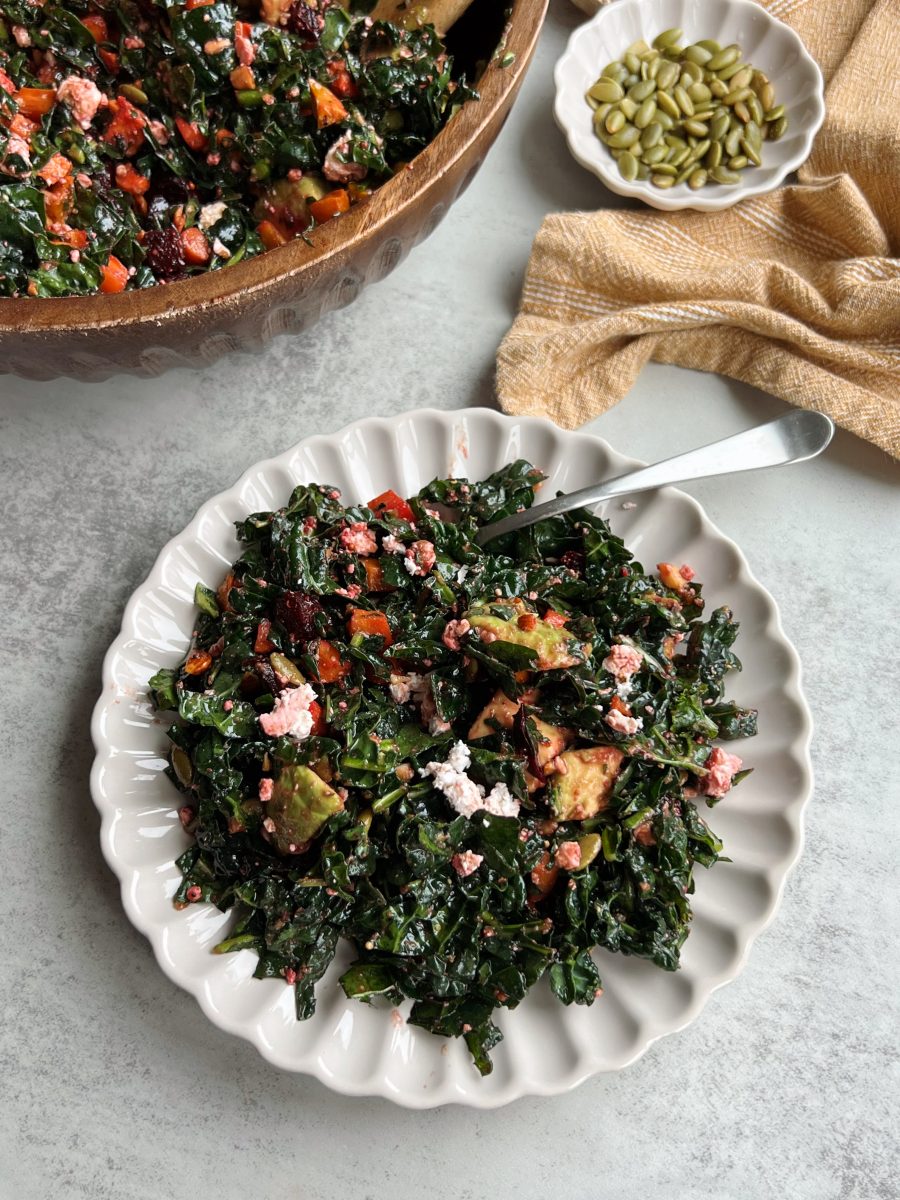 roasted beet kale salad