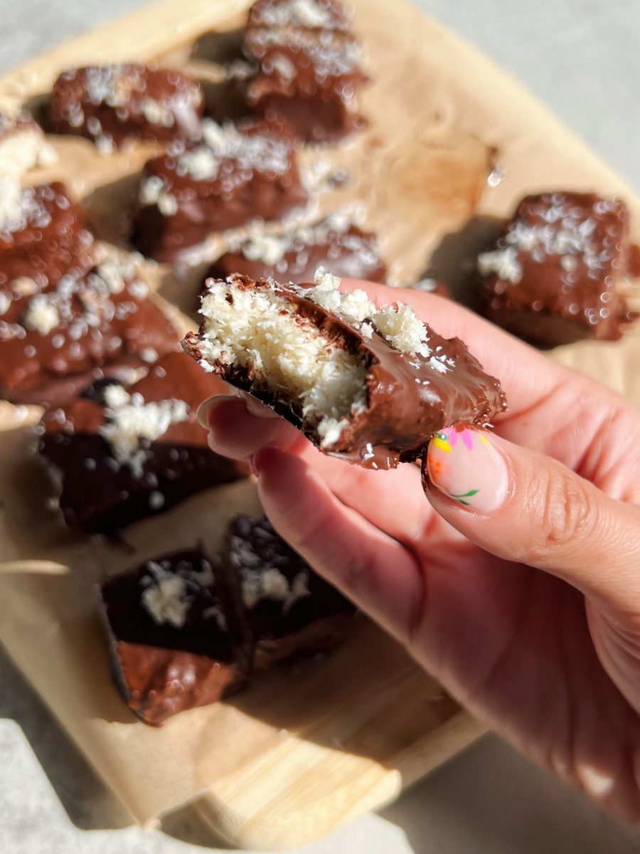 dark chocolate coconut bars