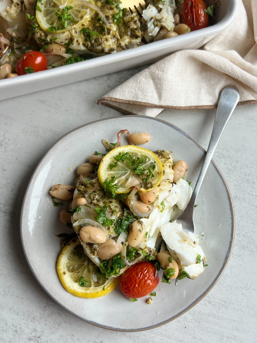 Pesto Baked Cod