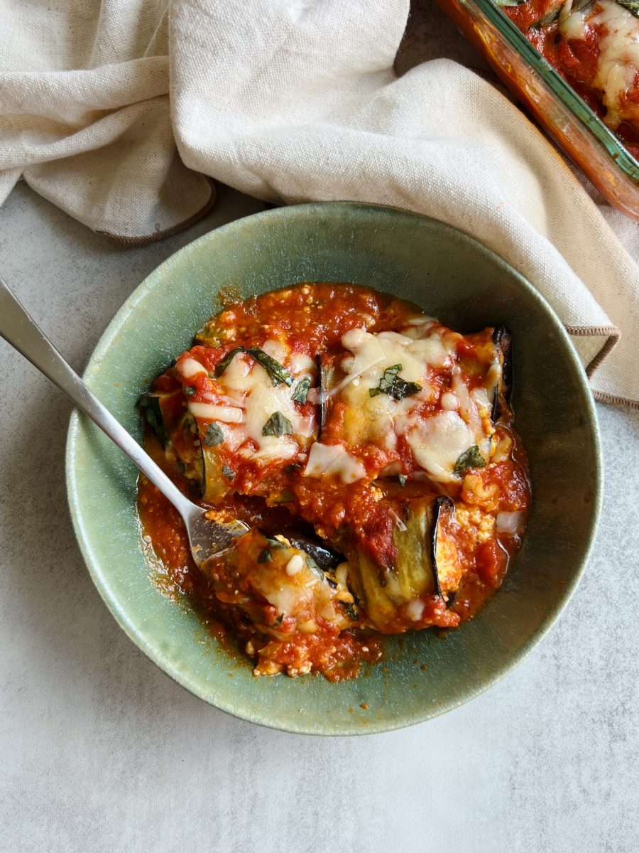 Eggplant and Zucchini Rollatini 