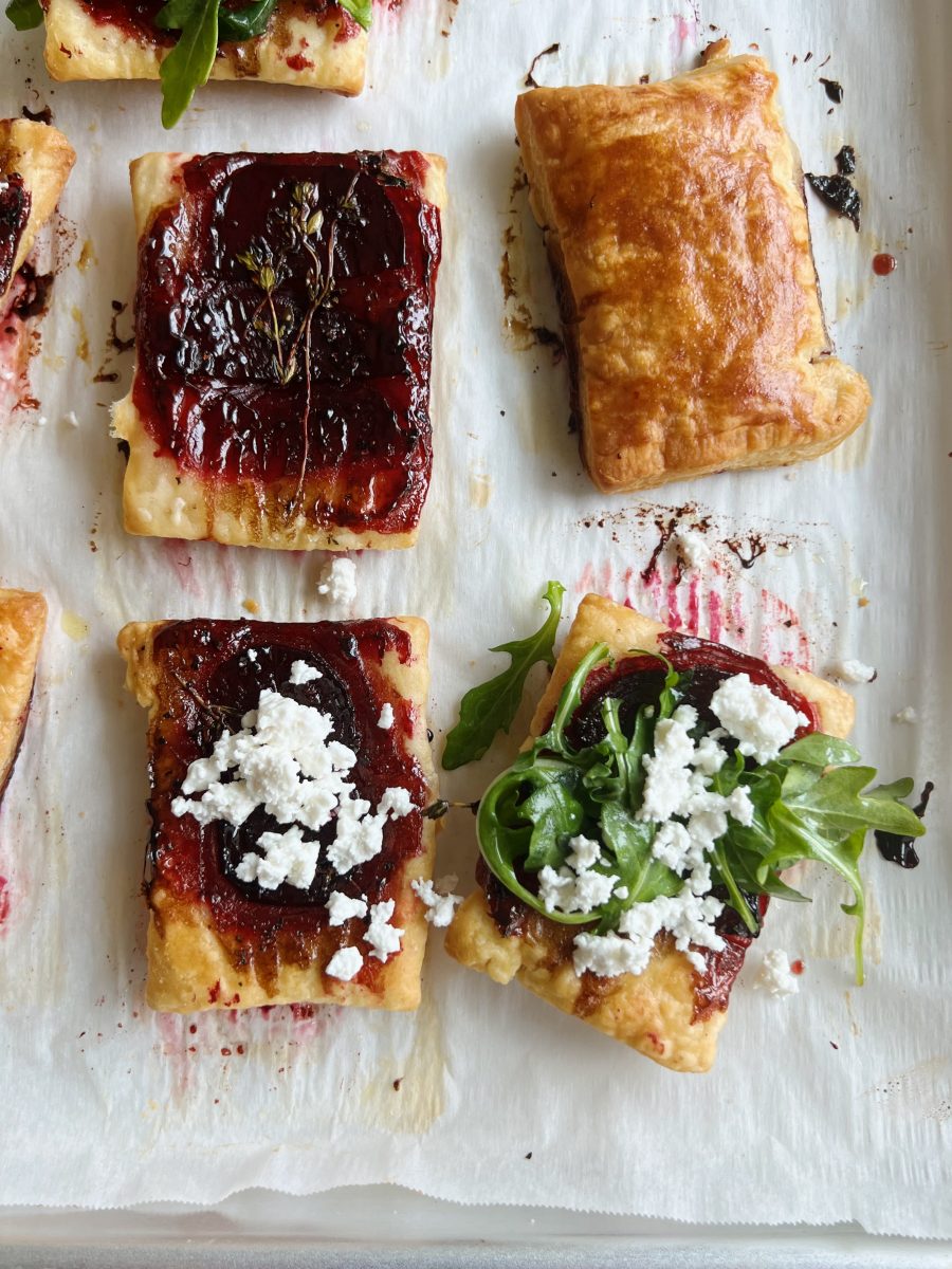 Upside Down Puff Pastry with Balsamic Beets