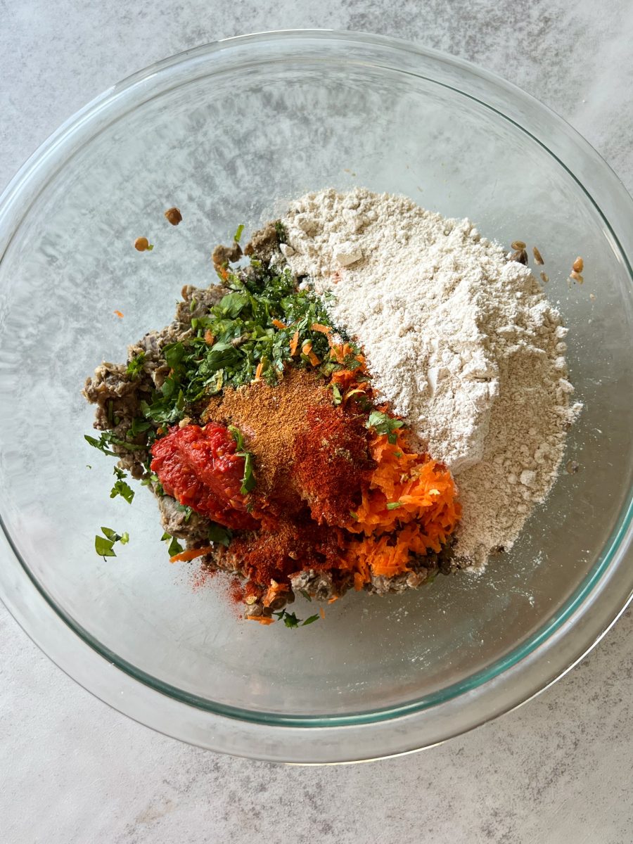 harissa lentil burgers