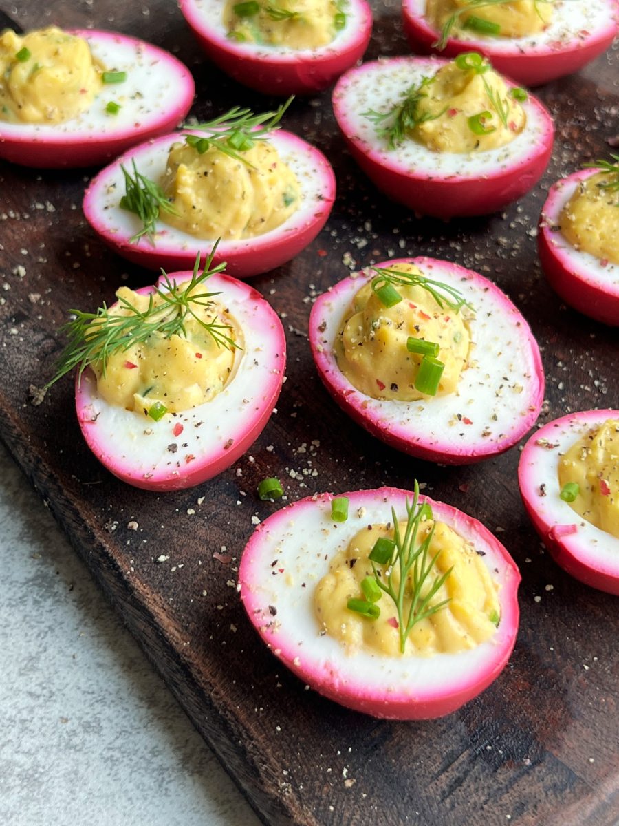 beet deviled eggs