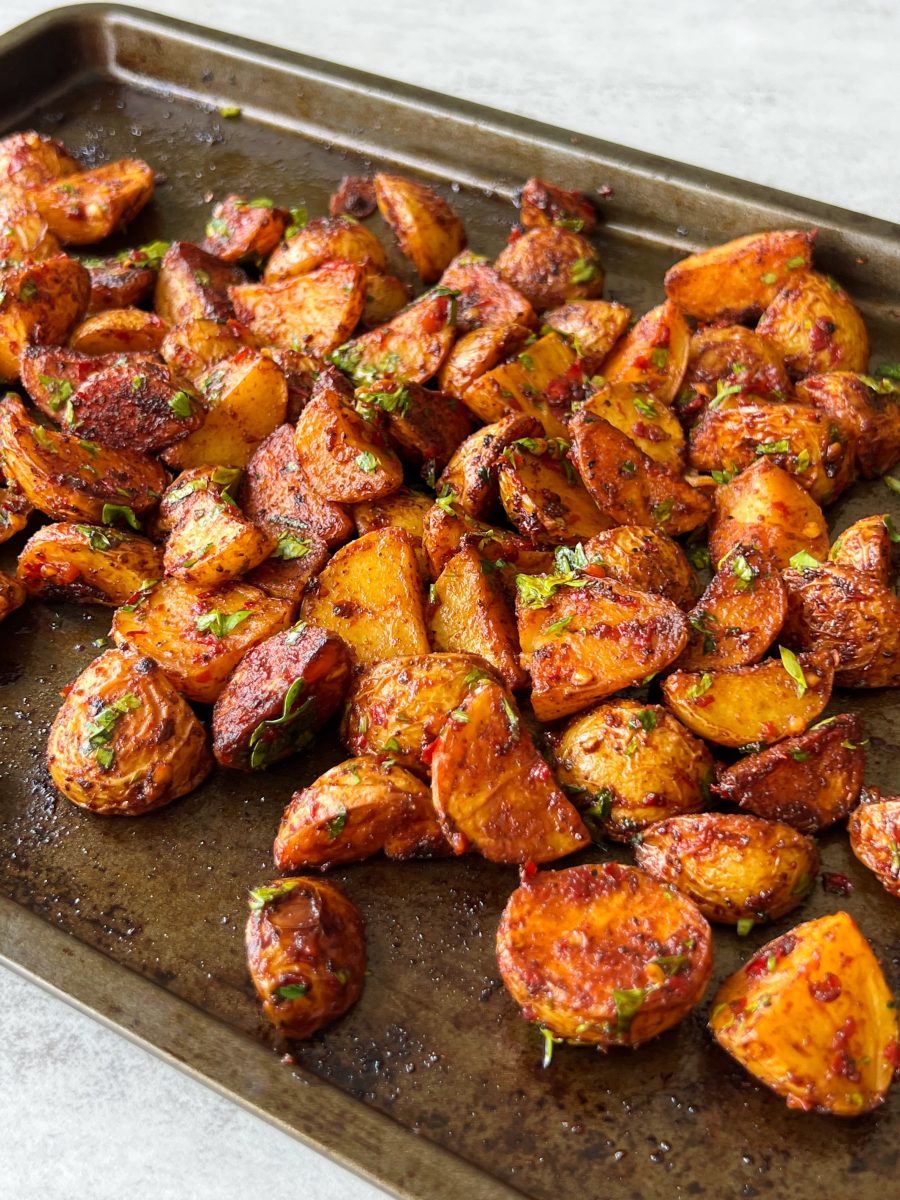 spicy harissa potatoes