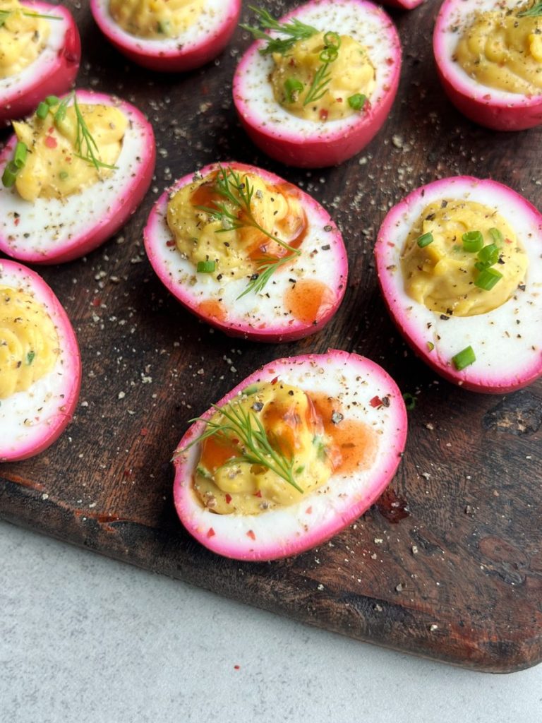 beet deviled eggs