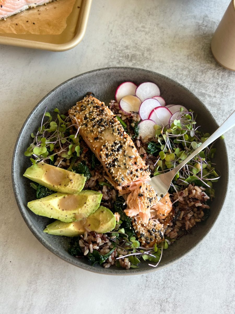 maple tahini salmon
