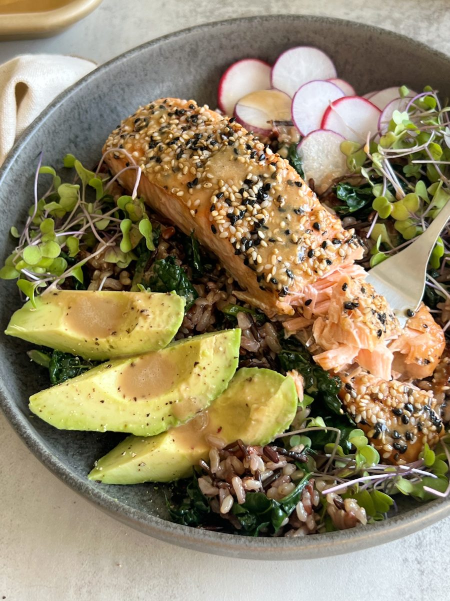 maple tahini salmon
