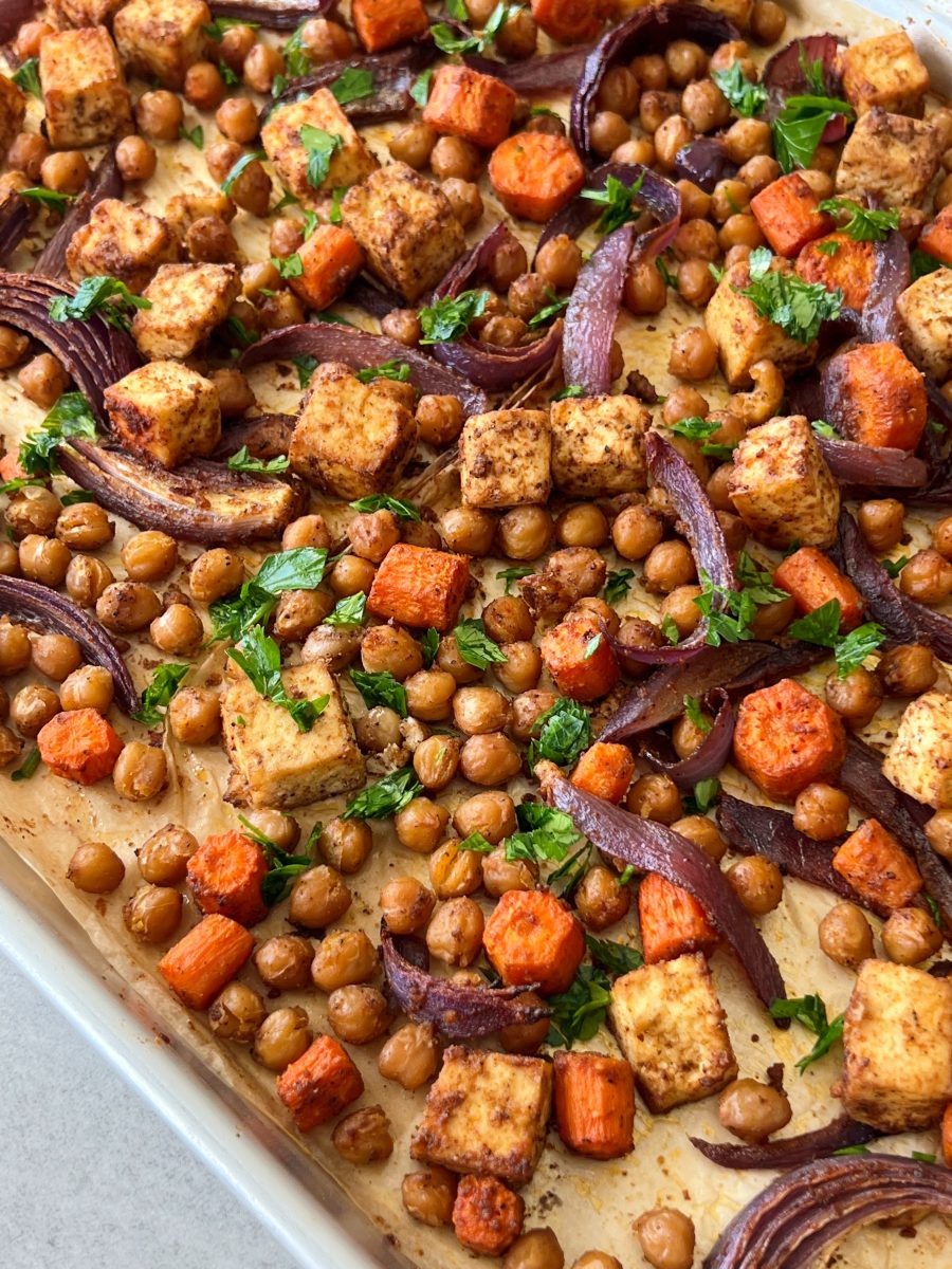 sheet pan tofu and veggies