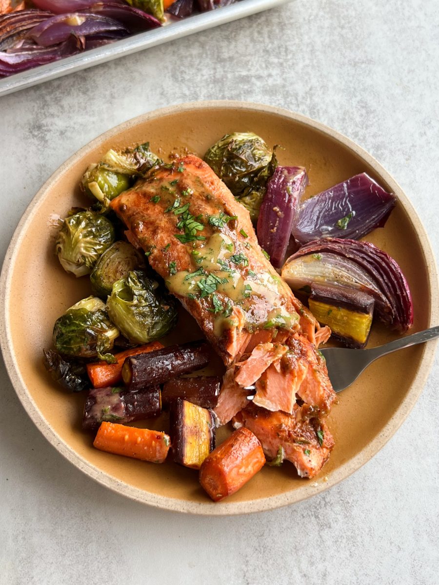 sheet-pan salmon