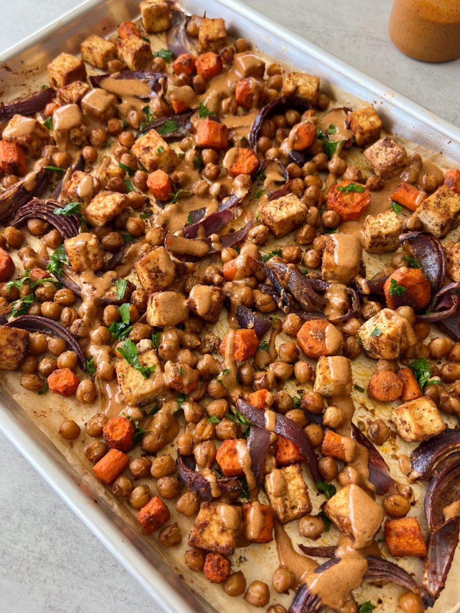 sheet pan tofu and veggies