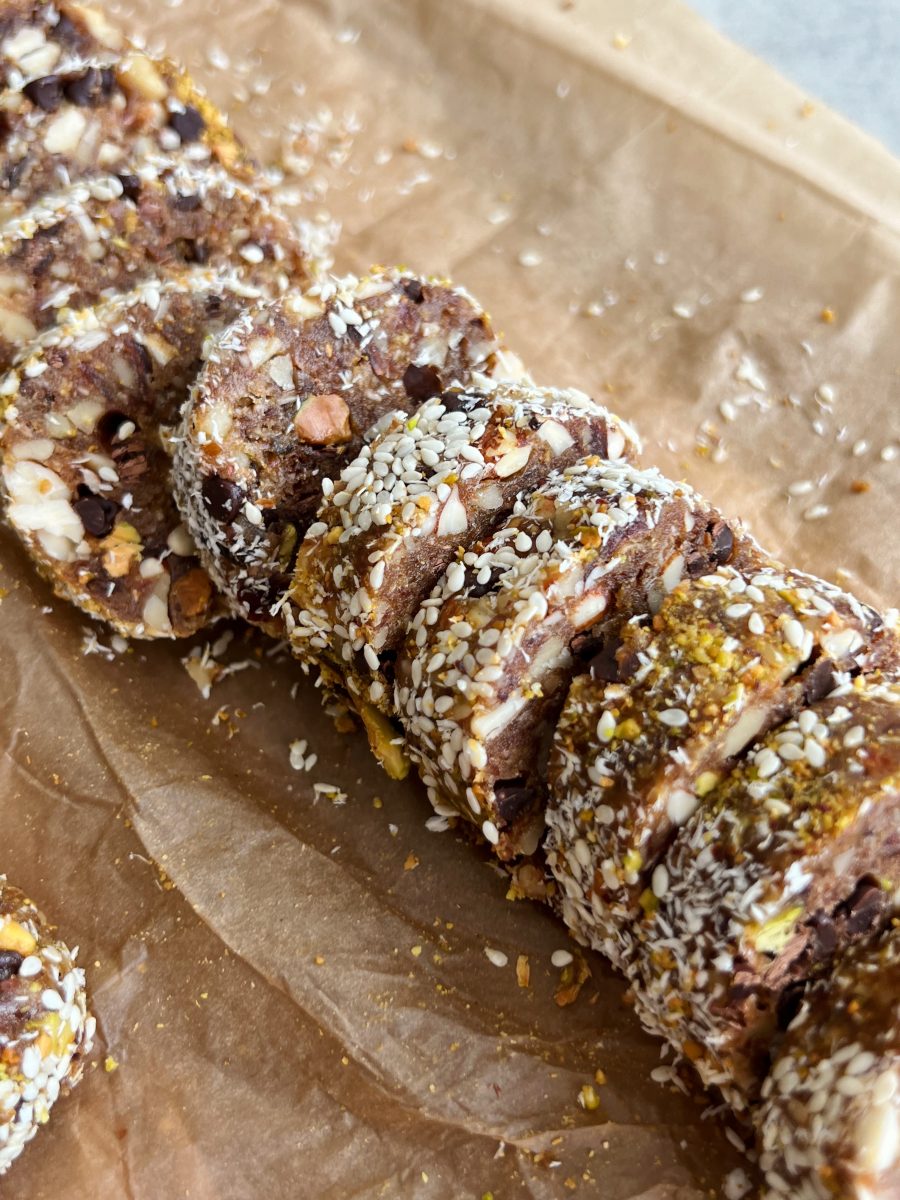 tahini date nut rolls
