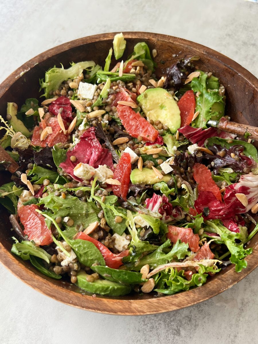 lentil grapefruit salad