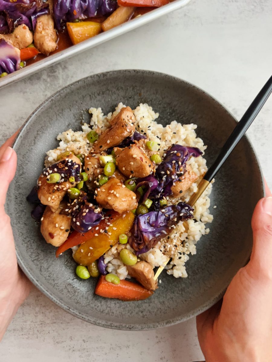 Sheet-pan Honey Sriracha Chicken