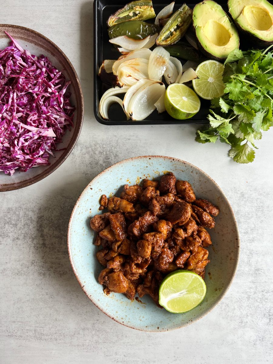 Chicken Tacos with Avocado Salsa