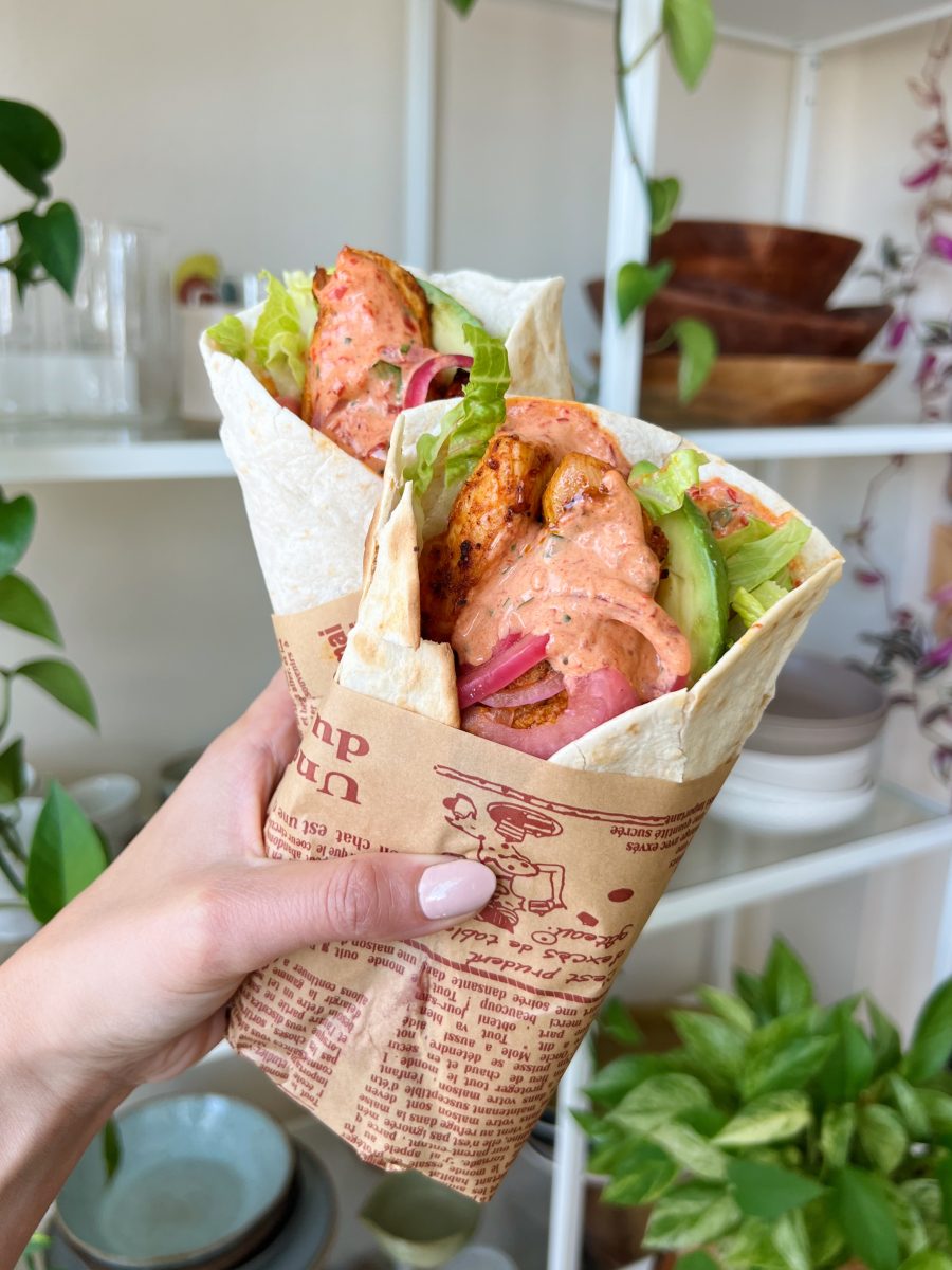 avocado chicken wraps