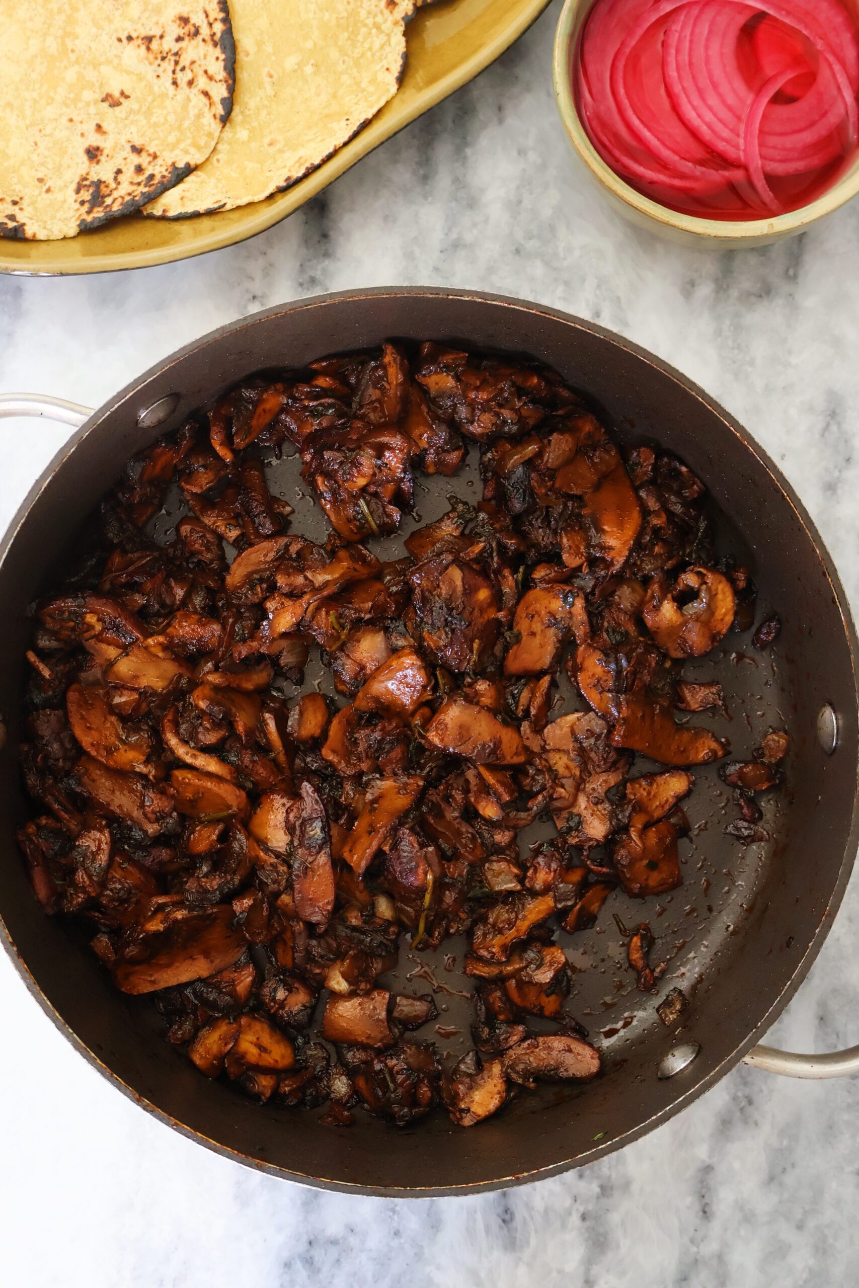 Mushroom Tacos with Fire-roasted Corn