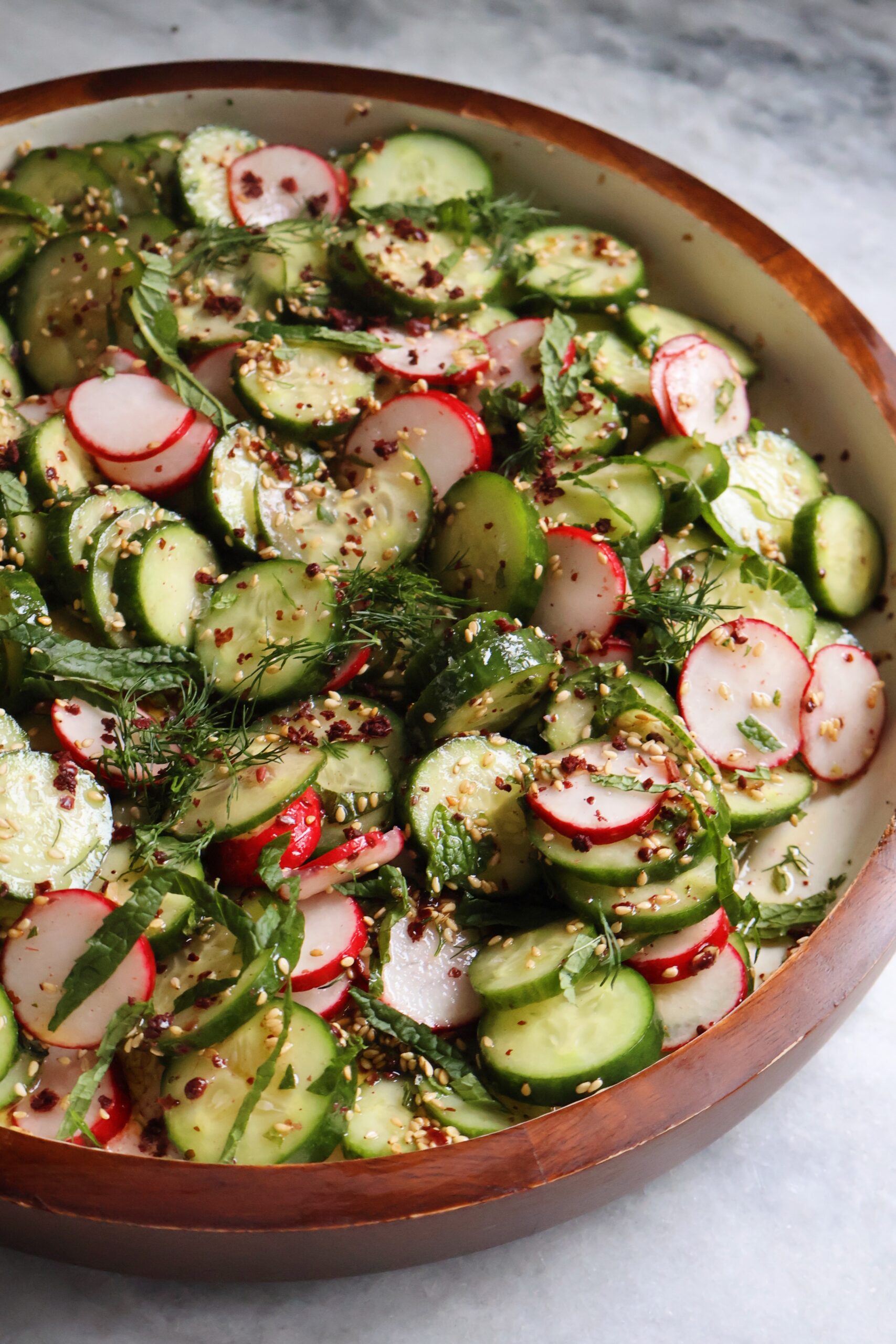 Cucumber Radish Sumac Salad