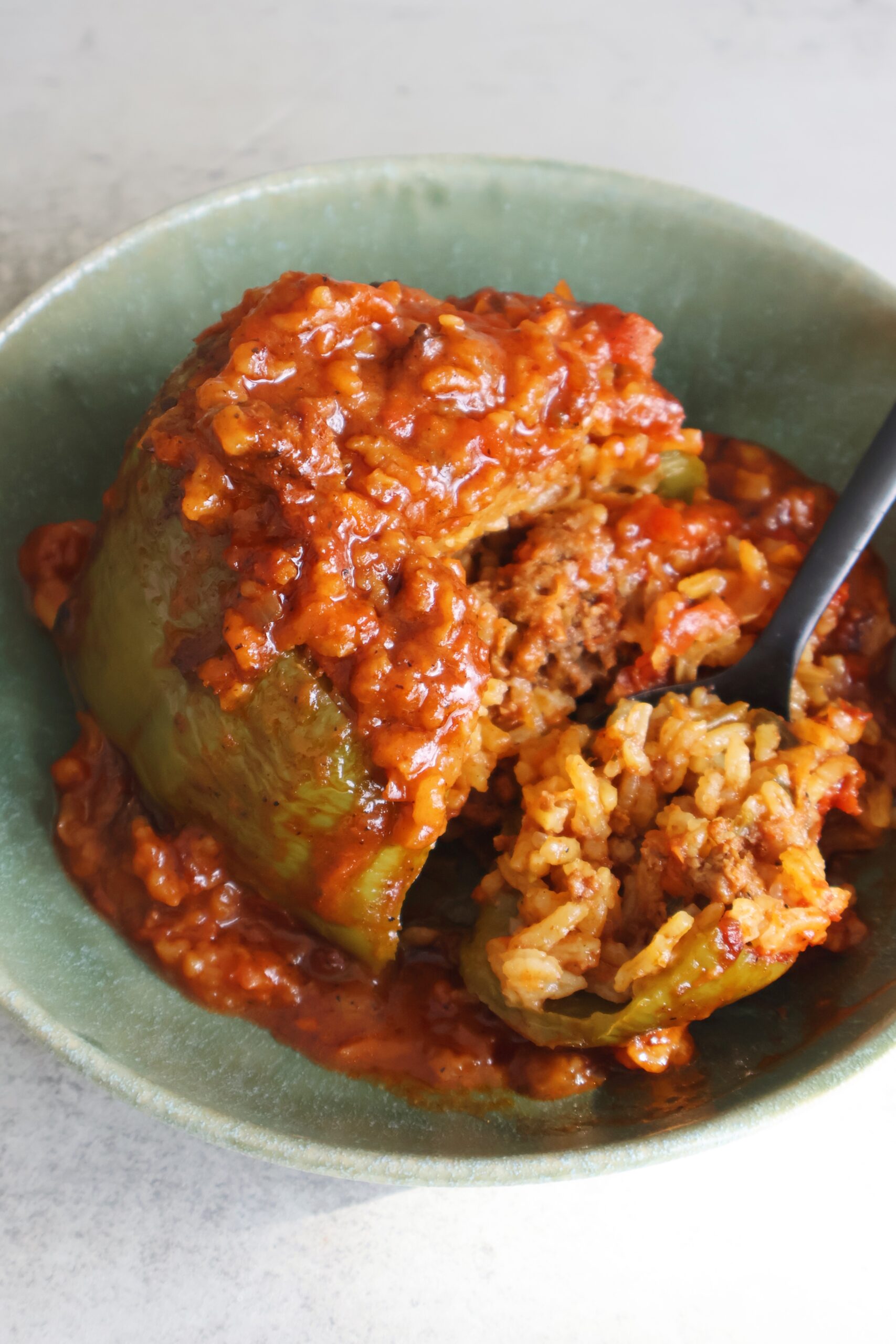 Meat and Rice Stuffed Peppers