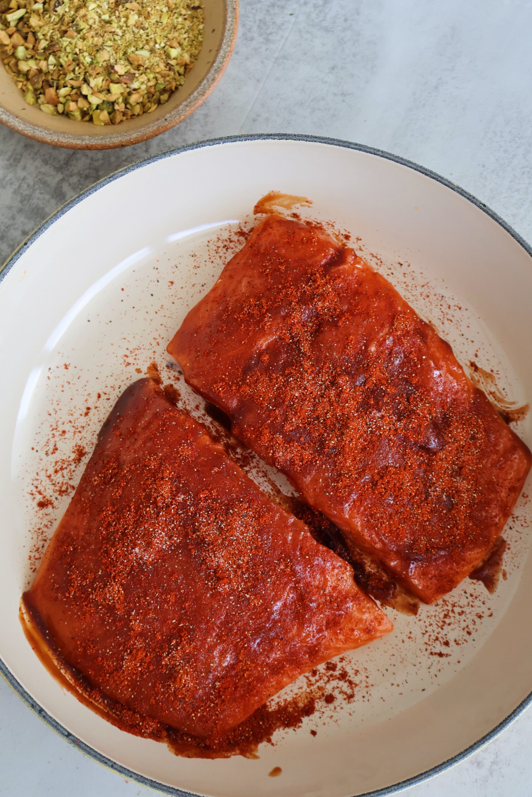 BBQ Pistachio Crusted Salmon