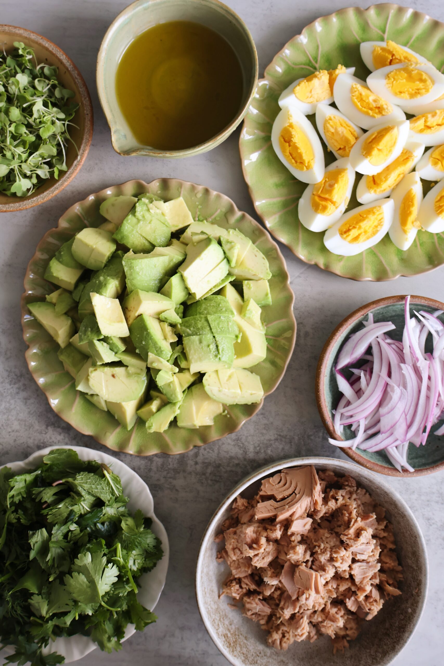 Avocado Tuna Salad with Herb Vinaigrette