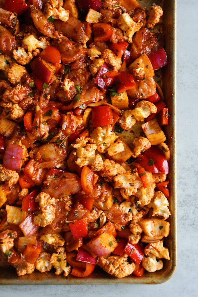 Sheet Pan Harissa Chicken