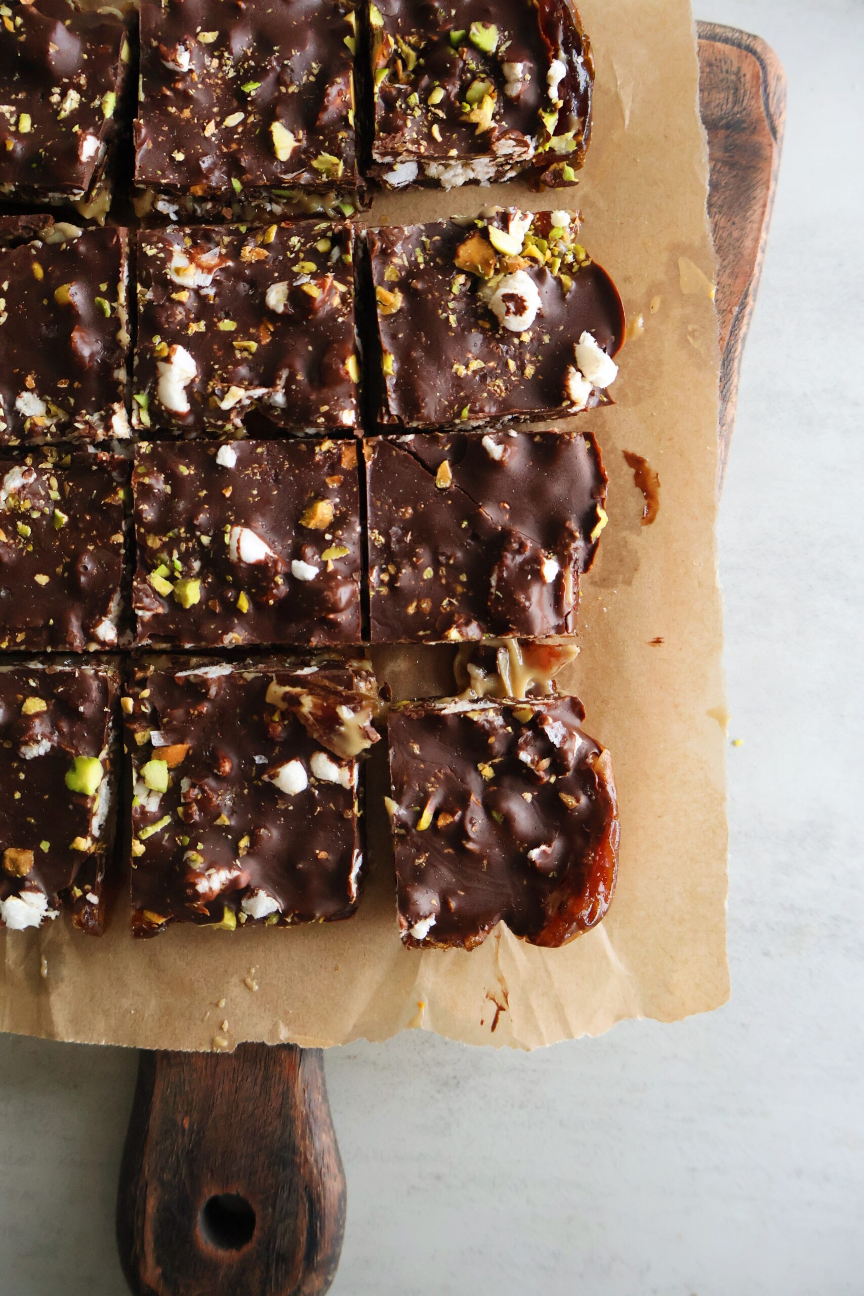 Tahini Crunch Date Bars