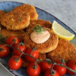 feta salmon fritters